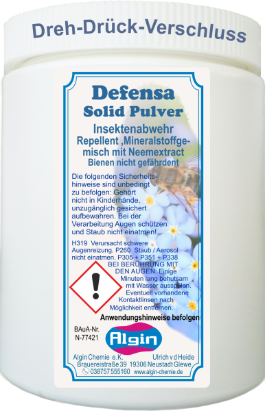 Defensa-solid Pulver 800ml Dose Buchsbaumzünsler Ameisen Schnecken Kastanien